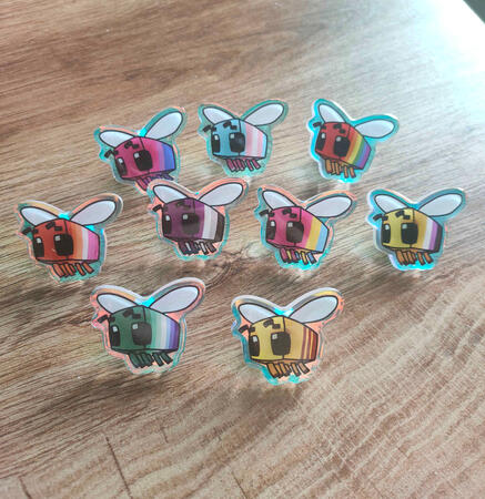 Minecraft Bee Pins